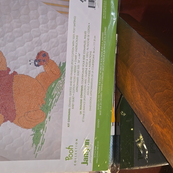 Vtg Janlynn Disney Home Winnie The Pooh #1132-58 - Quilt 34" x 44" NIP - Picture 2 of 5